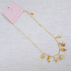 Golden Sea Charm Necklace – Shell, Dolphin & Starfish