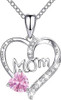 Female Love Pendant Necklace, Mother's Day Gift for Mom, I Love Mom (Comes with Gift Box)