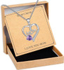 Female Love Pendant Necklace, Mother's Day Gift for Mom, I Love Mom (Comes with Gift Box)
