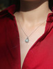 Dynamic - Fashionable and trendy jewelry set with 1-carat Moissan diamond S925 sterling silver, affordable diamond necklace pendant