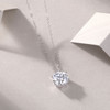 Afternoon Rose - Set with Moissanite 1 Carat 2 Carat 3 Carat S925 Sterling Silver and Platinum Plated Necklace Pendant Fashion Trend Diamond Jewelry