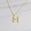 Pearl Mosaic Initial Pendant Necklace