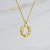 Pearl Mosaic Initial Pendant Necklace