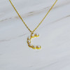 Pearl Mosaic Initial Pendant Necklace