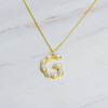 Pearl Mosaic Initial Pendant Necklace