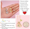 Easter Basket Stuffers - Easter Gifts for Kids Girls, Unicorn Necklace Gifts for Teen Girls Kid, Colorful CZ Heart Pendant Initial Unicorn Necklaces for Girl Jewelry Birthday Gift for Girl Kid