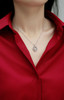 With you in my Heart - A fashionable and trendy jewelry necklace pendant set with 0.5-carat Moissanite S925 sterling silver
