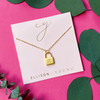 Scripted Notes Locket Initial Necklace