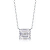 Mirage in the Mirror - A fashionable and trendy jewelry necklace pendant set with octagonal 9*11 Moissanite S925 sterling silver and platinum-plated diamond
