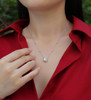 Dream - A fashionable and trendy jewelry necklace pendant set with 1-carat Moissan diamond S925 sterling silver and platinum-plated diamond