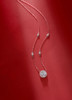 Starlight - A fashionable and trendy jewelry necklace pendant set with 1-carat, 2-carat and 3-carat Moissan diamonds in S925 sterling silver and platinum plating