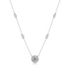 Starlight - A fashionable and trendy jewelry necklace pendant set with 1-carat, 2-carat and 3-carat Moissan diamonds in S925 sterling silver and platinum plating