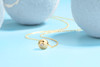 Good Fortune Flows - A fashionable and trendy jewelry necklace pendant set with 0.1-carat Moissan diamond S925 sterling silver and gold-plated