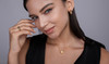 Good Fortune Flows - A fashionable and trendy jewelry necklace pendant set with 0.1-carat Moissan diamond S925 sterling silver and gold-plated
