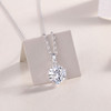 Qingfeng - Fashionable and trendy jewelry, affordable diamond necklace pendant set with 1-carat, 2-carat and 3-carat Moissanite S925 sterling silver