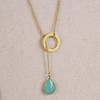 Lucky Luminous Crystal Lariat style Necklace
