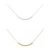 SWEET SMILE Curvy Bar Necklace In 18 Kt Gold Plating And 925 SS Plating
