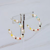 Freshwater Pearl Color Accent Hoop Earrings