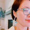 Freshwater Pearl Color Accent Hoop Earrings