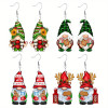 4Pairs Acrylic Earring Set Unique Fun Holiday Fashion Accessories Party Decorations Christmas Gift for Women