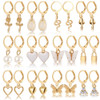 12 Pairs Of Lady Earrings Butterfly Mushroom Lock Faux Pearl Love Earring Set Fashion Earrings Gift for Women