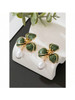 1pair Lovely Seaside Floral Drop Stud Earrings For Women