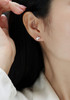 Waves-Set with Moissanite 0.3 carats S925 sterling silver and platinum-plated stud earrings fashion fashion jewelry silver jewelry