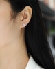 Waves-Set with Moissanite 0.3 carats S925 sterling silver and platinum-plated stud earrings fashion fashion jewelry silver jewelry