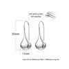 Intensity Tear Drop Hook Earrings Solid 925 Sterling Silver