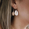 Conch And Cowrie Hoop Earrings