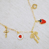 Berry Cute Charm Bracelet – Strawberry, Bow & Heart