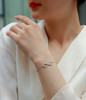 Endless Heart - Made of morganite, 925 sterling silver and platinum-plated diamonds, it is a fashionable jewelry bracelet and a luxurious silver accessory.