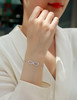 Endless Heart - Made of morganite, 925 sterling silver and platinum-plated diamonds, it is a fashionable jewelry bracelet and a luxurious silver accessory.