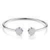 Composed of morganite, 925 sterling silver and platinum-plated diamonds, it is a fashionable jewelry bracelet and a luxurious silver accessory.