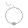 Stars Surrounding - Made of morganite, 925 sterling silver and platinum-plated diamonds, it is a fashionable jewelry bracelet and a luxurious silver accessory.