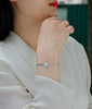 Stars Surrounding - Made of morganite, 925 sterling silver and platinum-plated diamonds, it is a fashionable jewelry bracelet and a luxurious silver accessory.