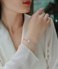 Stars Surrounding - Made of morganite, 925 sterling silver and platinum-plated diamonds, it is a fashionable jewelry bracelet and a luxurious silver accessory.
