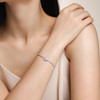 Jiubih - Made of morganite, 925 sterling silver and platinum-plated diamonds, it is a fashionable jewelry bracelet and a luxurious silver accessory.