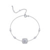 Paper Short, Long Affection - Made of morganite, 925 sterling silver and platinum-plated diamonds, it is a fashionable jewelry bracelet and a luxurious silver accessory.