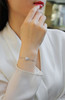 Paper Short, Long Affection - Made of morganite, 925 sterling silver and platinum-plated diamonds, it is a fashionable jewelry bracelet and a luxurious silver accessory.