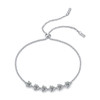 Dreamy charm - Made of morganite, 925 sterling silver and platinum-plated diamonds, it is a fashionable jewelry bracelet and a luxurious silver accessory.