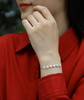 Dreamy charm - Made of morganite, 925 sterling silver and platinum-plated diamonds, it is a fashionable jewelry bracelet and a luxurious silver accessory.