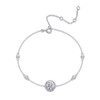 Holy Eye - Made of morganite, 925 sterling silver and platinum-plated diamonds, it is a fashionable jewelry bracelet and a luxurious silver accessory.