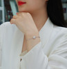 Holy Eye - Made of morganite, 925 sterling silver and platinum-plated diamonds, it is a fashionable jewelry bracelet and a luxurious silver accessory.