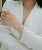 Holy Eye - Made of morganite, 925 sterling silver and platinum-plated diamonds, it is a fashionable jewelry bracelet and a luxurious silver accessory.