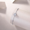 Holy Eye - Made of morganite, 925 sterling silver and platinum-plated diamonds, it is a fashionable jewelry bracelet and a luxurious silver accessory.