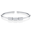 Composed of morganite, 925 sterling silver and platinum-plated diamonds, it is a fashionable jewelry bracelet and a luxurious silver accessory.