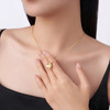 A fashionable and popular jewelry necklace pendant set, featuring Monnes stone, made of 925 silver and plated with platinum diamonds.