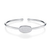 Composed of morganite, 925 sterling silver and platinum-plated diamonds, it is a fashionable jewelry bracelet and a luxurious silver accessory.