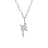 A fashionable and popular jewelry necklace pendant set, featuring Monnes stone, made of 925 silver and plated with platinum diamonds.